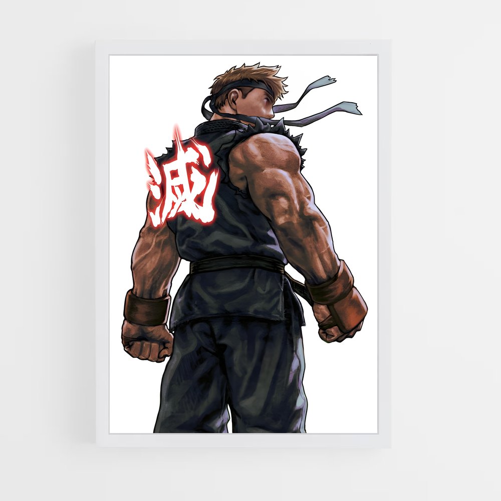 Poster Ryu samouraï – affiche Street Fighter (vue 3)