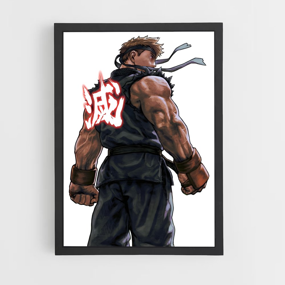 Poster Ryu samouraï – affiche Street Fighter (vue 2)
