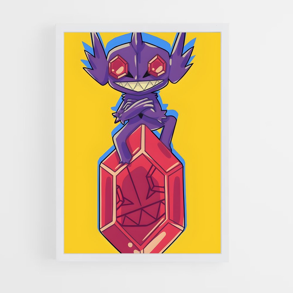 Poster Sableye et le Cube Rouge – affiche Pokemon (vue 3)