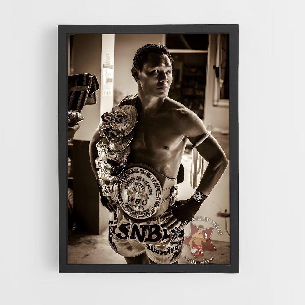 Poster Champion de Ring – affiche Muay Thai (vue 2)
