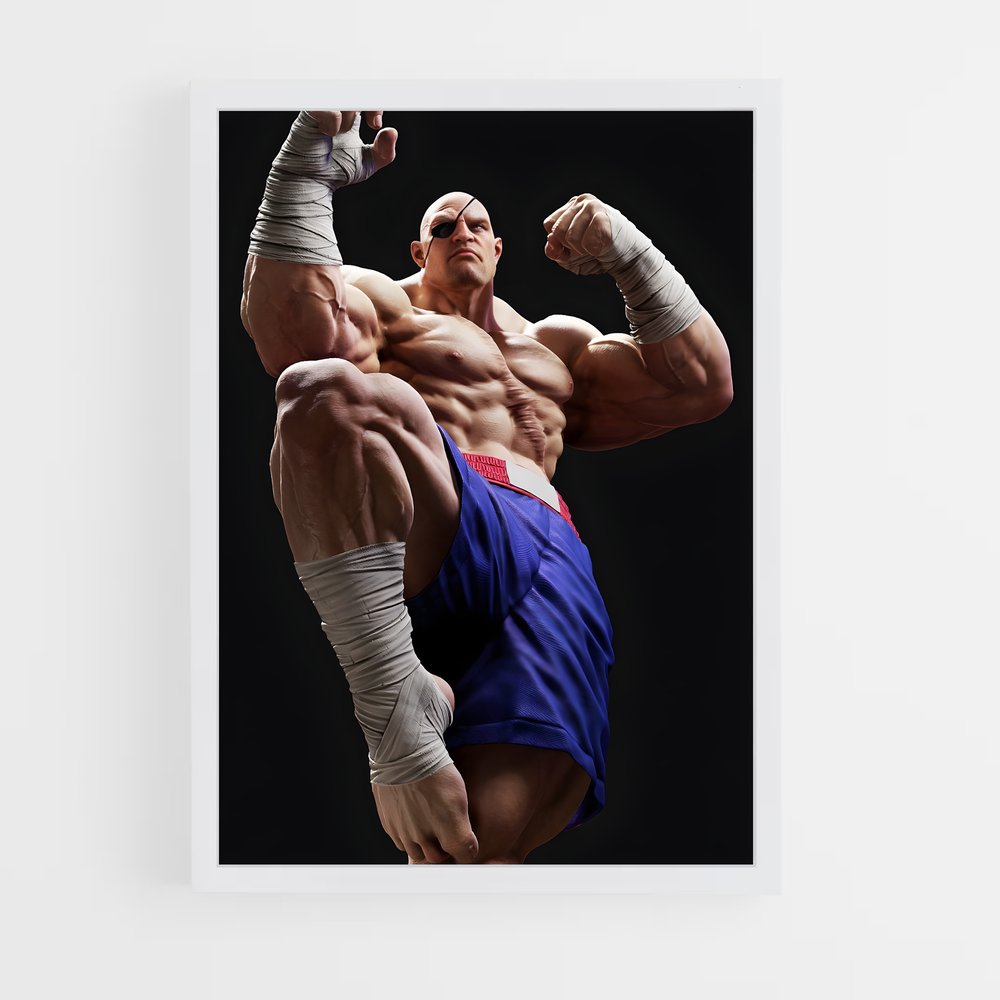 Poster Muscle Titan – affiche Street Fighter (vue 3)