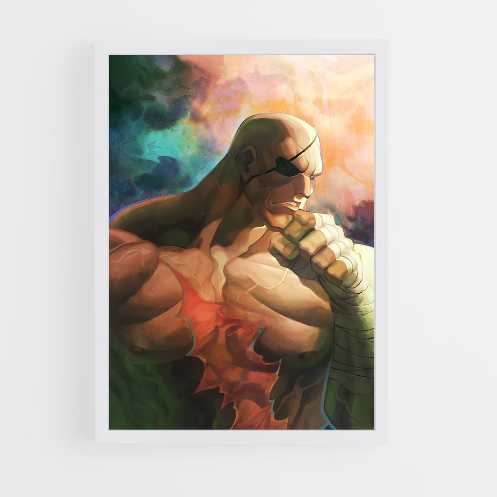 Poster Sagat coup – affiche Street Fighter (vue 3)
