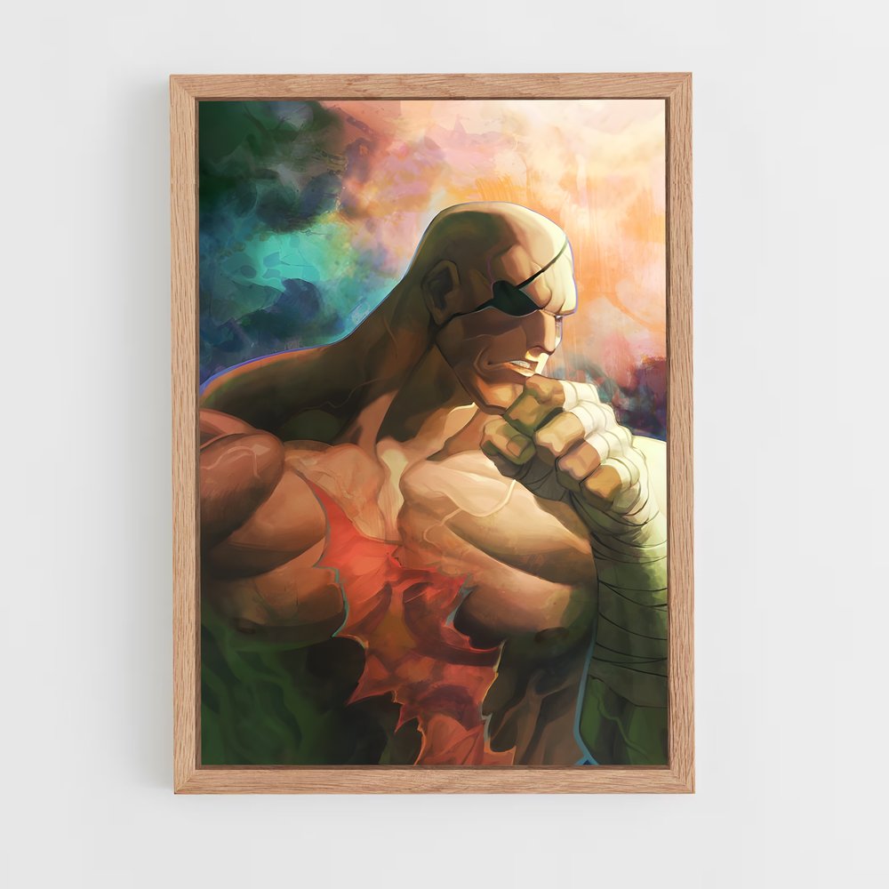 Poster Sagat coup – affiche Street Fighter (vue 4)