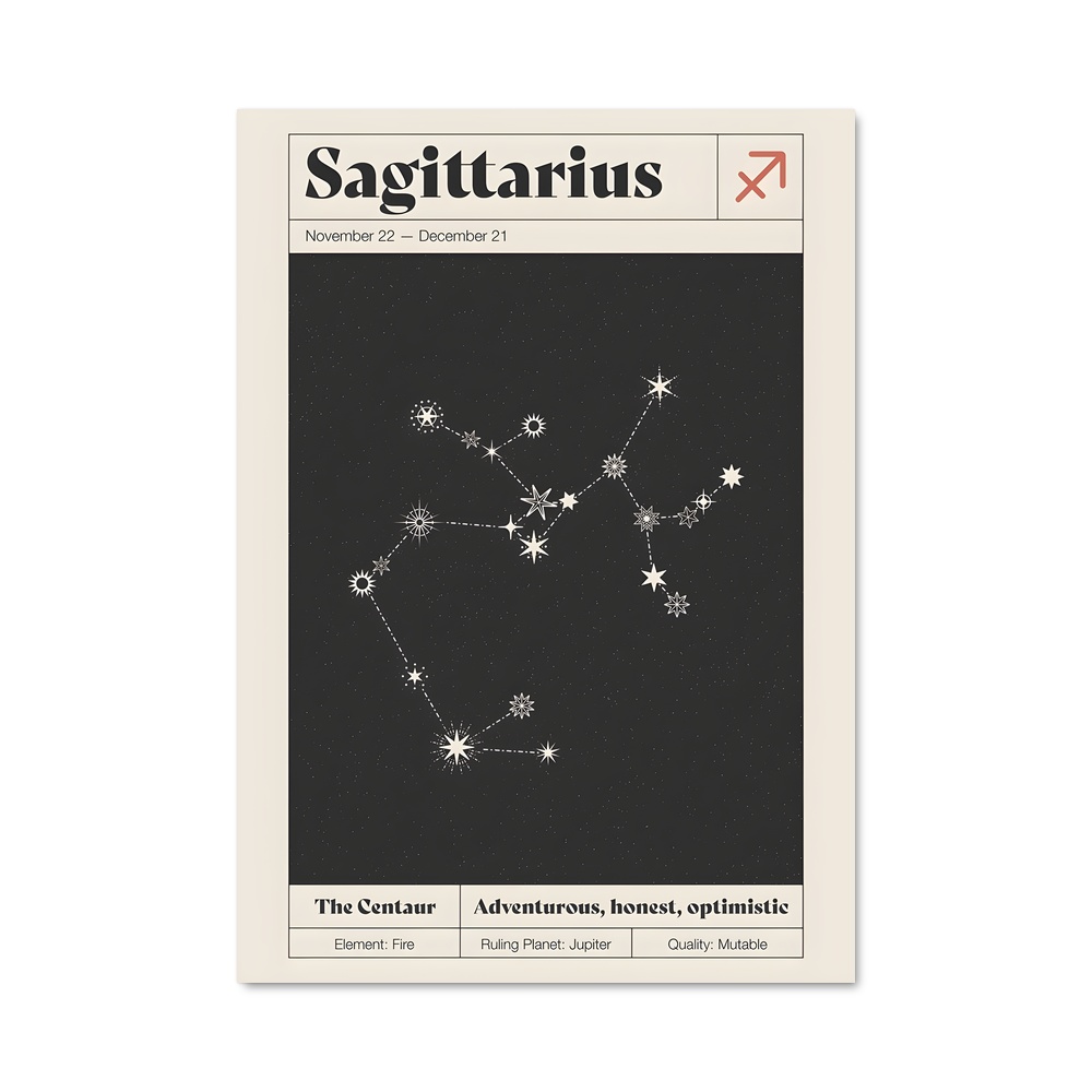 Poster Constellation Sagittaire – affiche Constellations