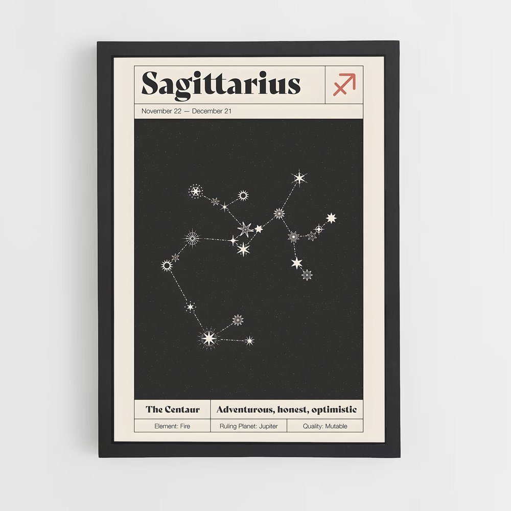Poster Constellation Sagittaire – affiche Constellations (vue 2)