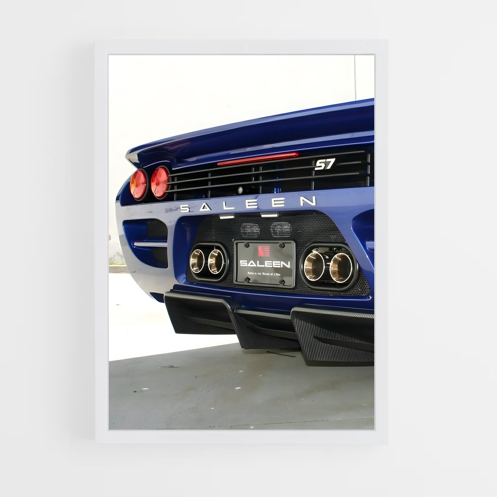 Poster Turbo Blue – affiche Saleen (vue 3)