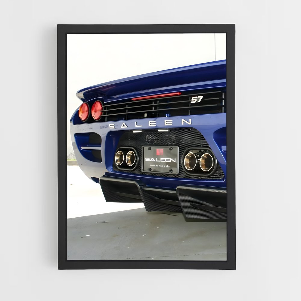 Poster Turbo Blue – affiche Saleen (vue 2)