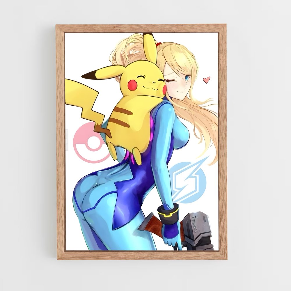Poster Pikachu Love – affiche Super Smash Bros (vue 4)