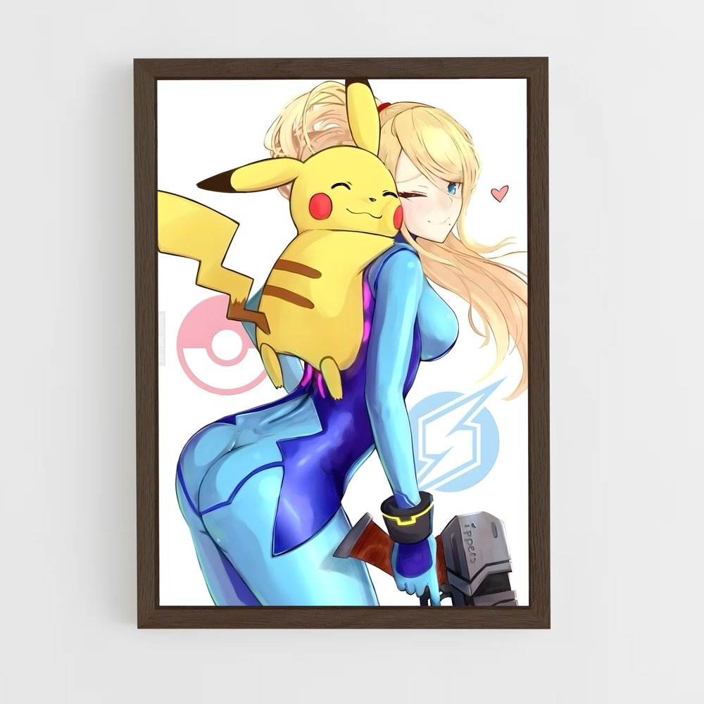 Poster Pikachu Love – affiche Super Smash Bros (vue 5)