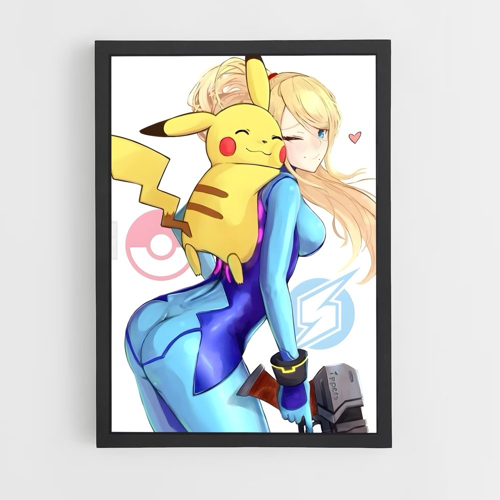 Poster Pikachu Love – affiche Super Smash Bros (vue 2)