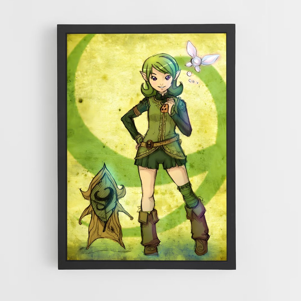 Poster L'Oiseau de Saria – affiche Zelda (vue 2)