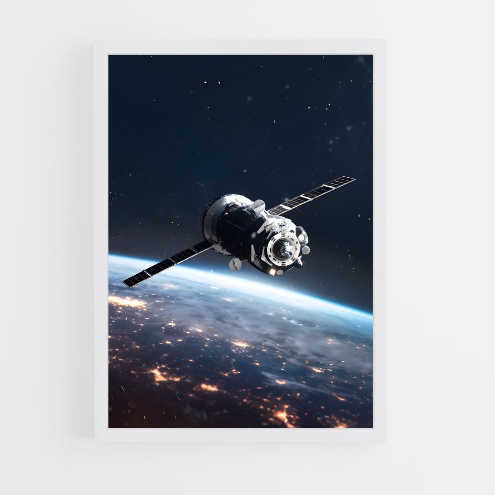 Poster Satellite Éblouissant – affiche Astronomie (vue 3)