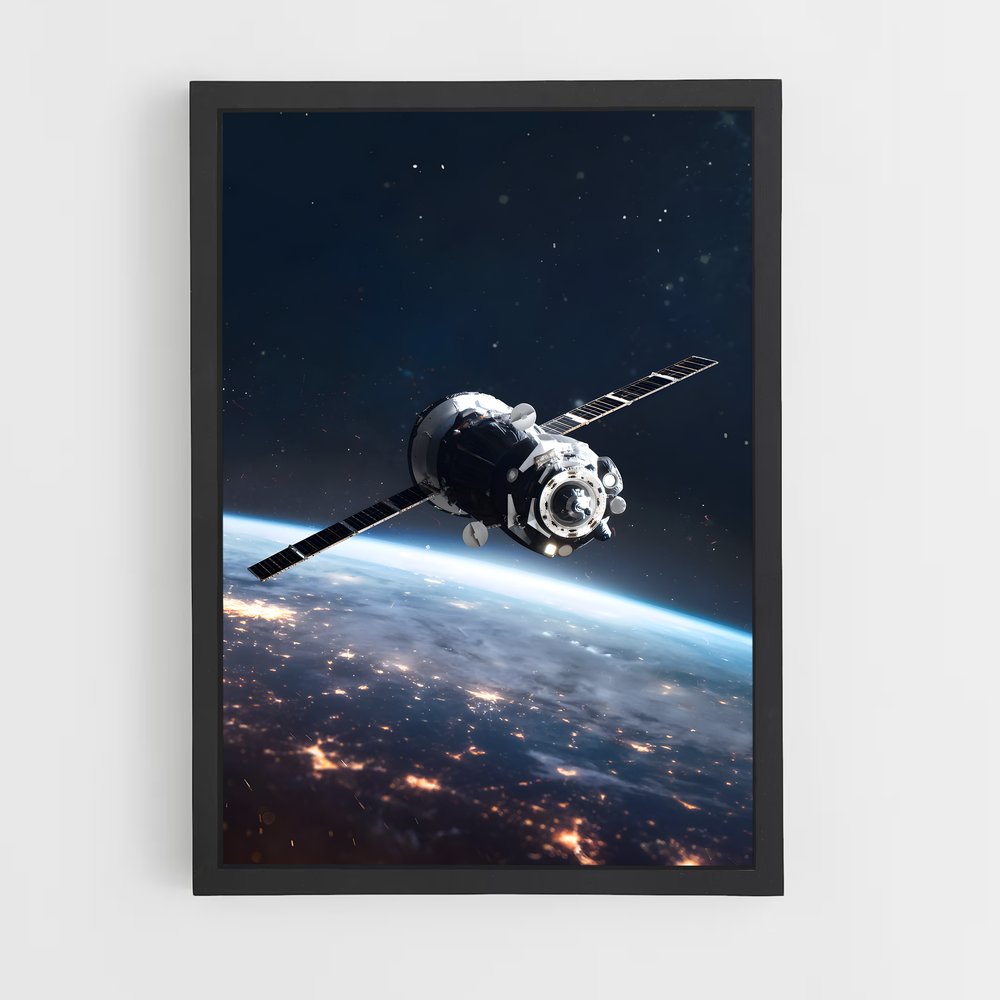Poster Satellite Éblouissant – affiche Astronomie (vue 2)