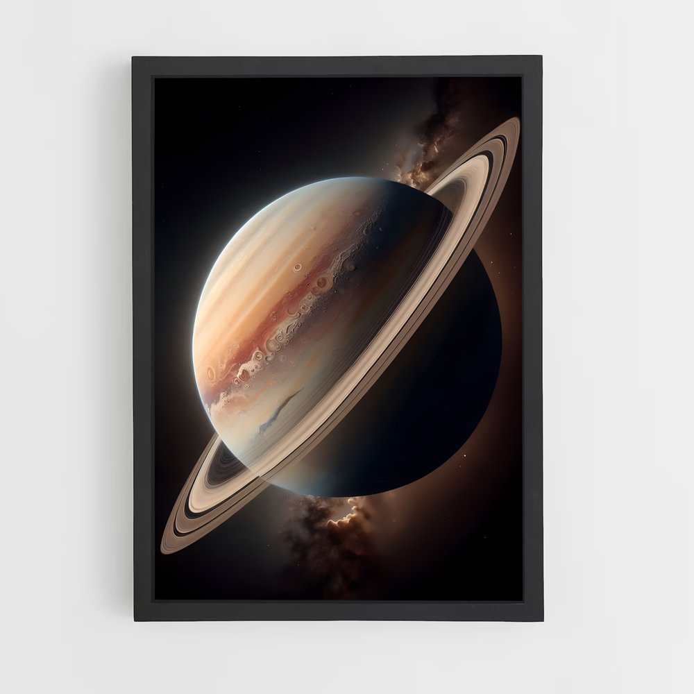 Poster Saturne magnifique – affiche Système solaire (vue 2)