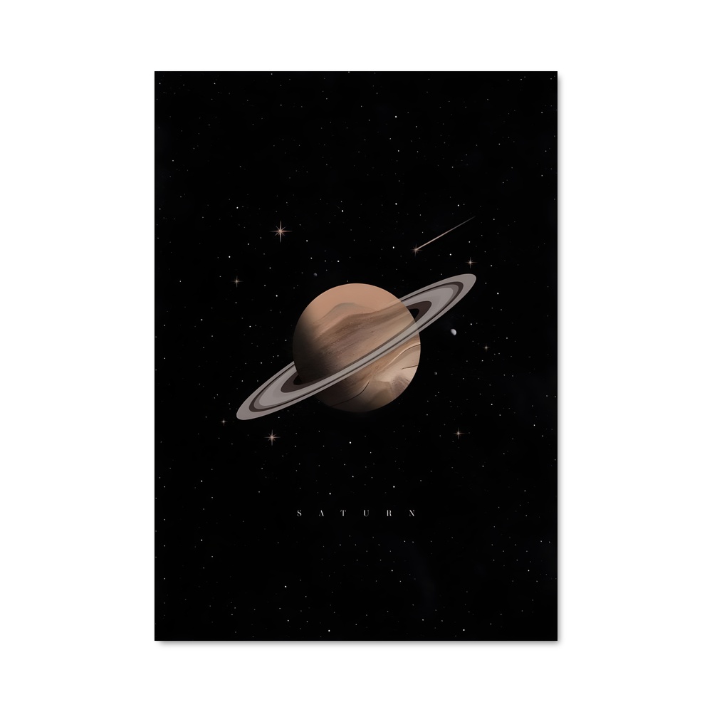 Poster Saturne Éclatant