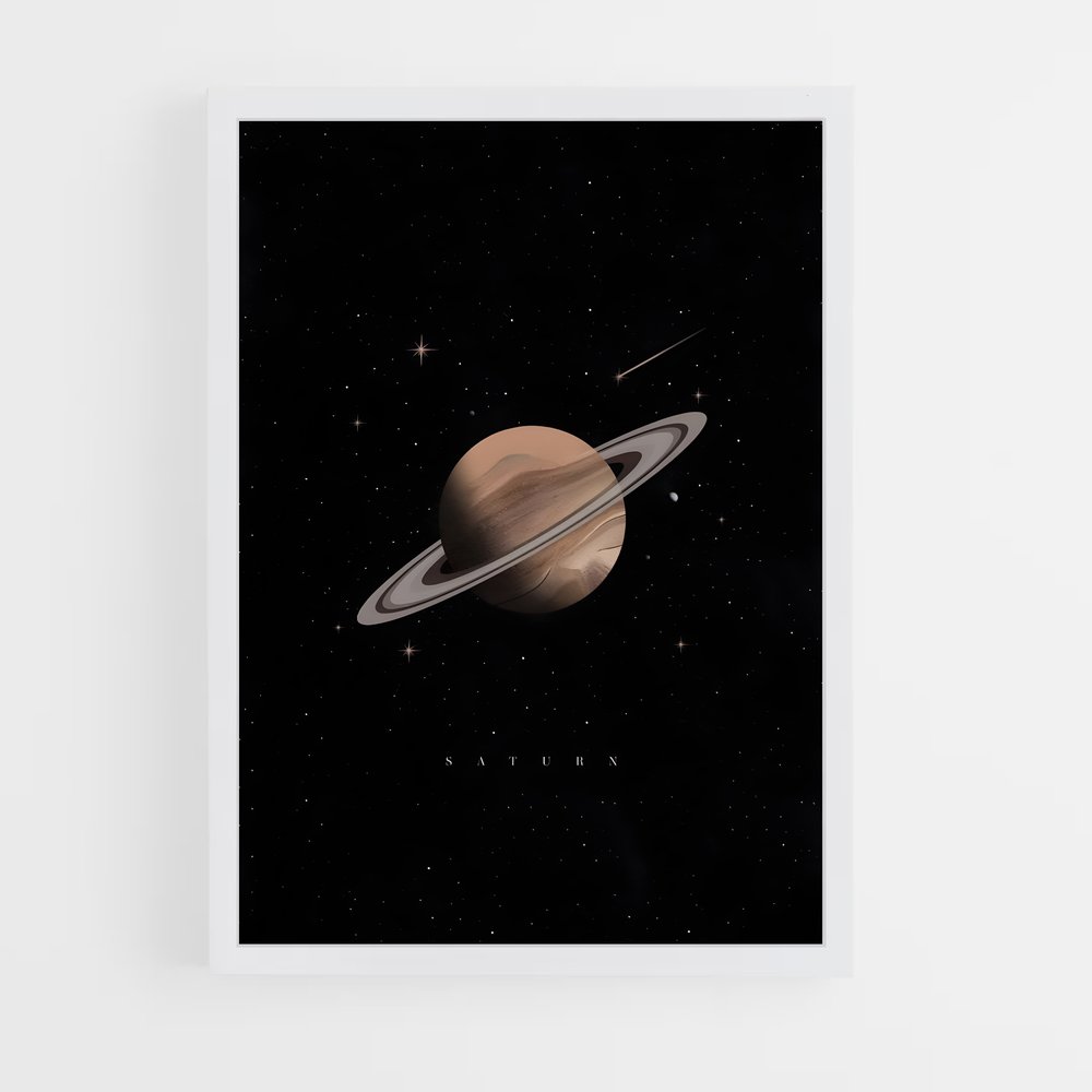 Poster Saturne Éclatant – affiche Système solaire (vue 3)