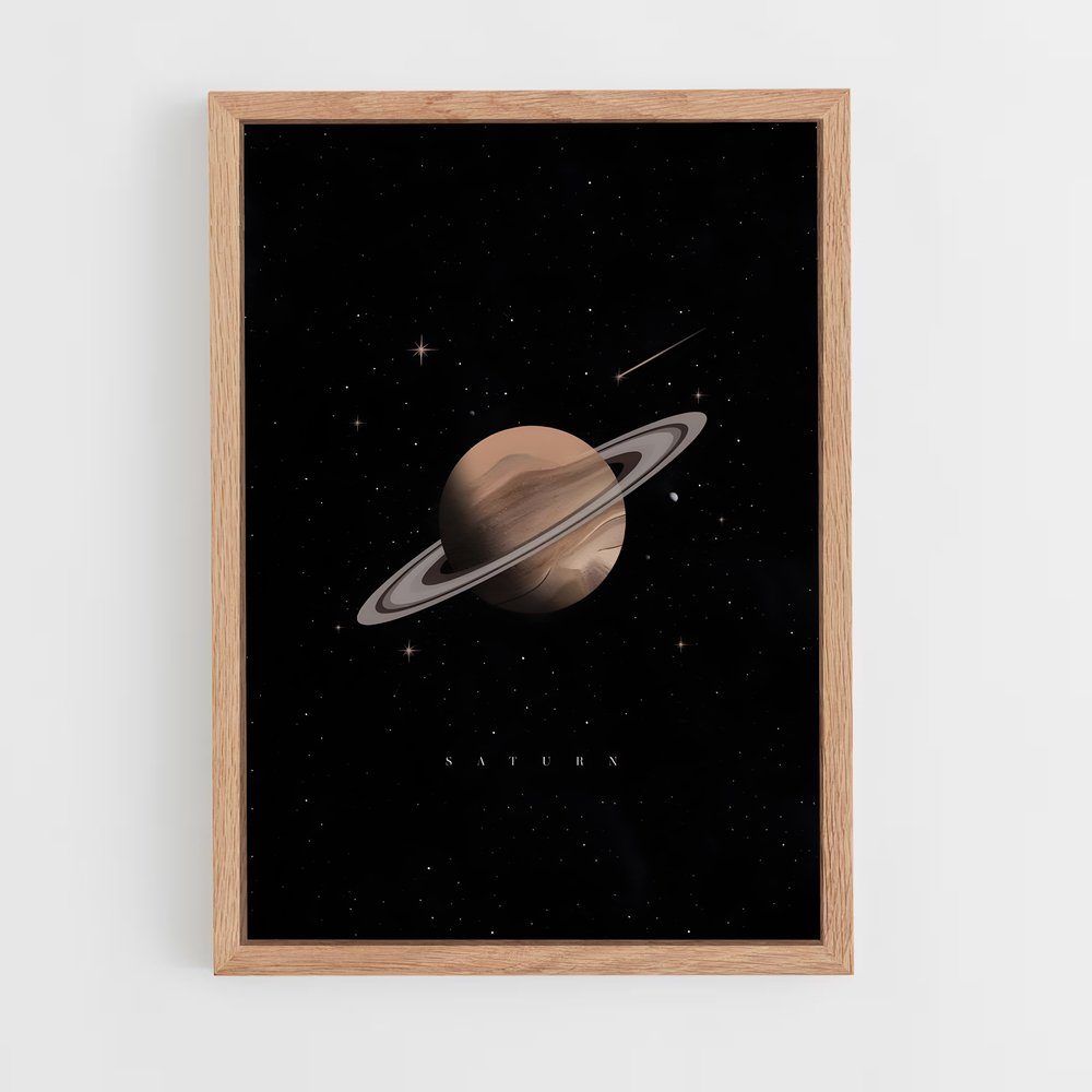 Poster Saturne Éclatant – affiche Système solaire (vue 4)