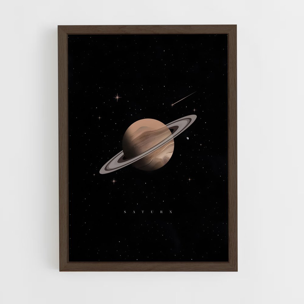 Poster Saturne Éclatant – affiche Système solaire (vue 5)