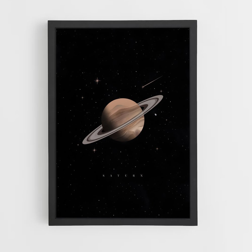 Poster Saturne Éclatant – affiche Système solaire (vue 2)