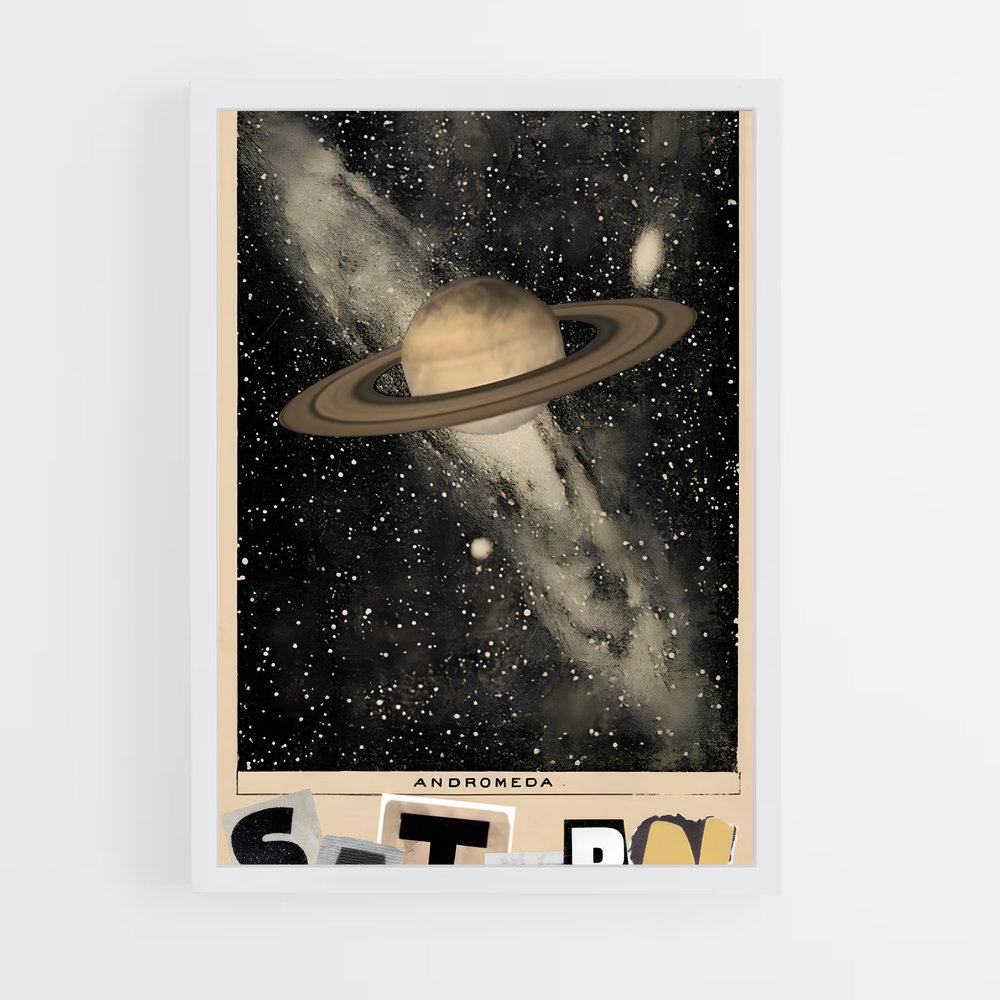 Poster Saturne Majestueux – affiche Système solaire (vue 3)