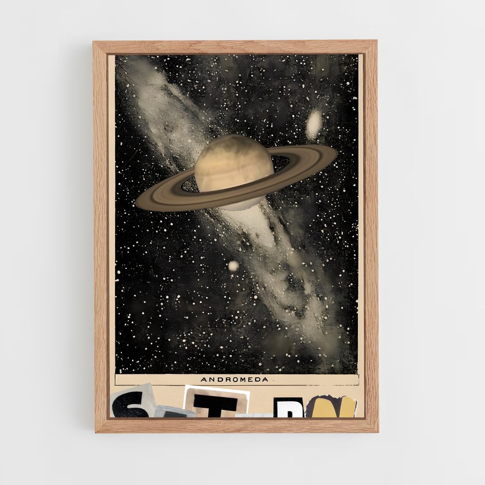Poster Saturne Majestueux – affiche Système solaire (vue 4)