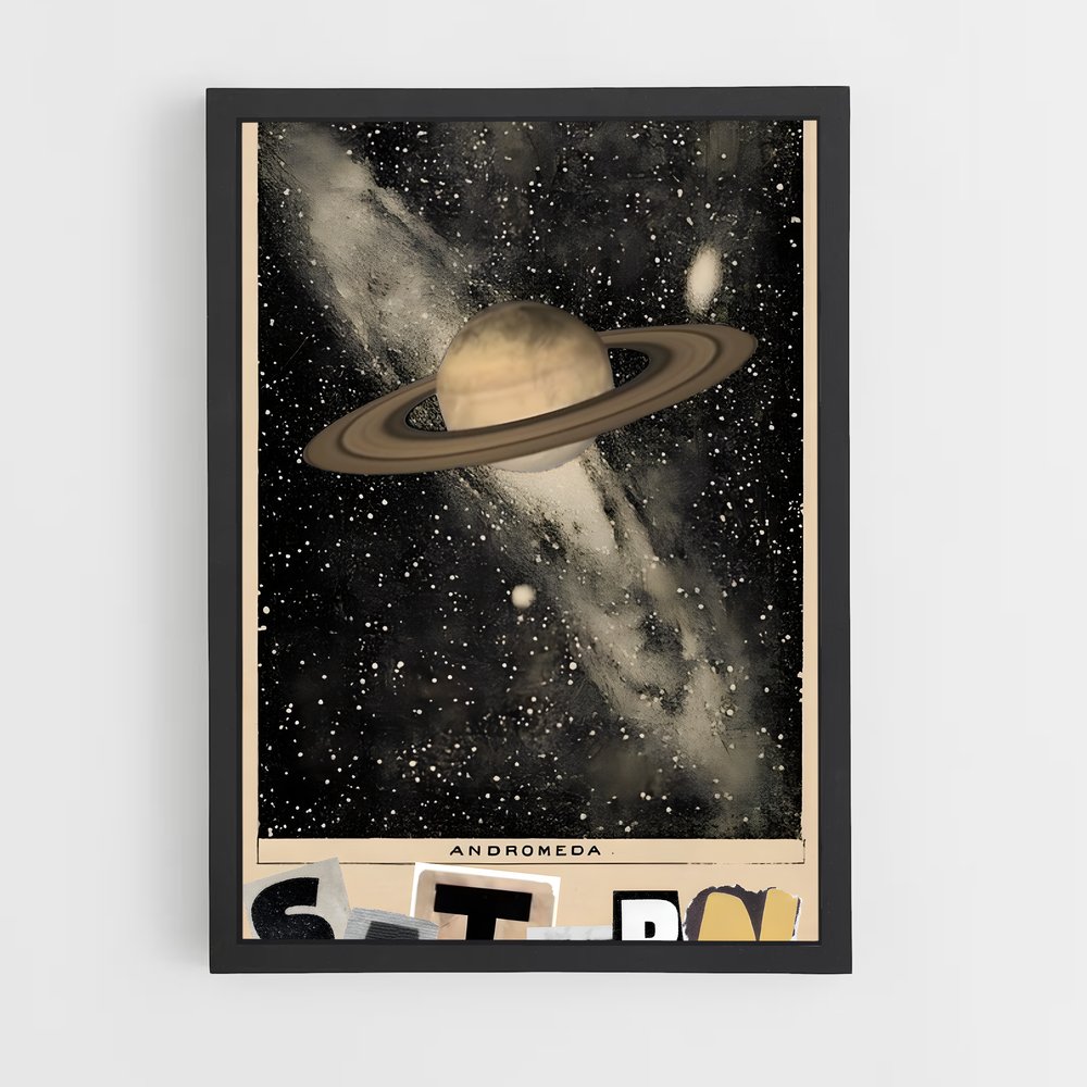Poster Saturne Majestueux – affiche Système solaire (vue 2)