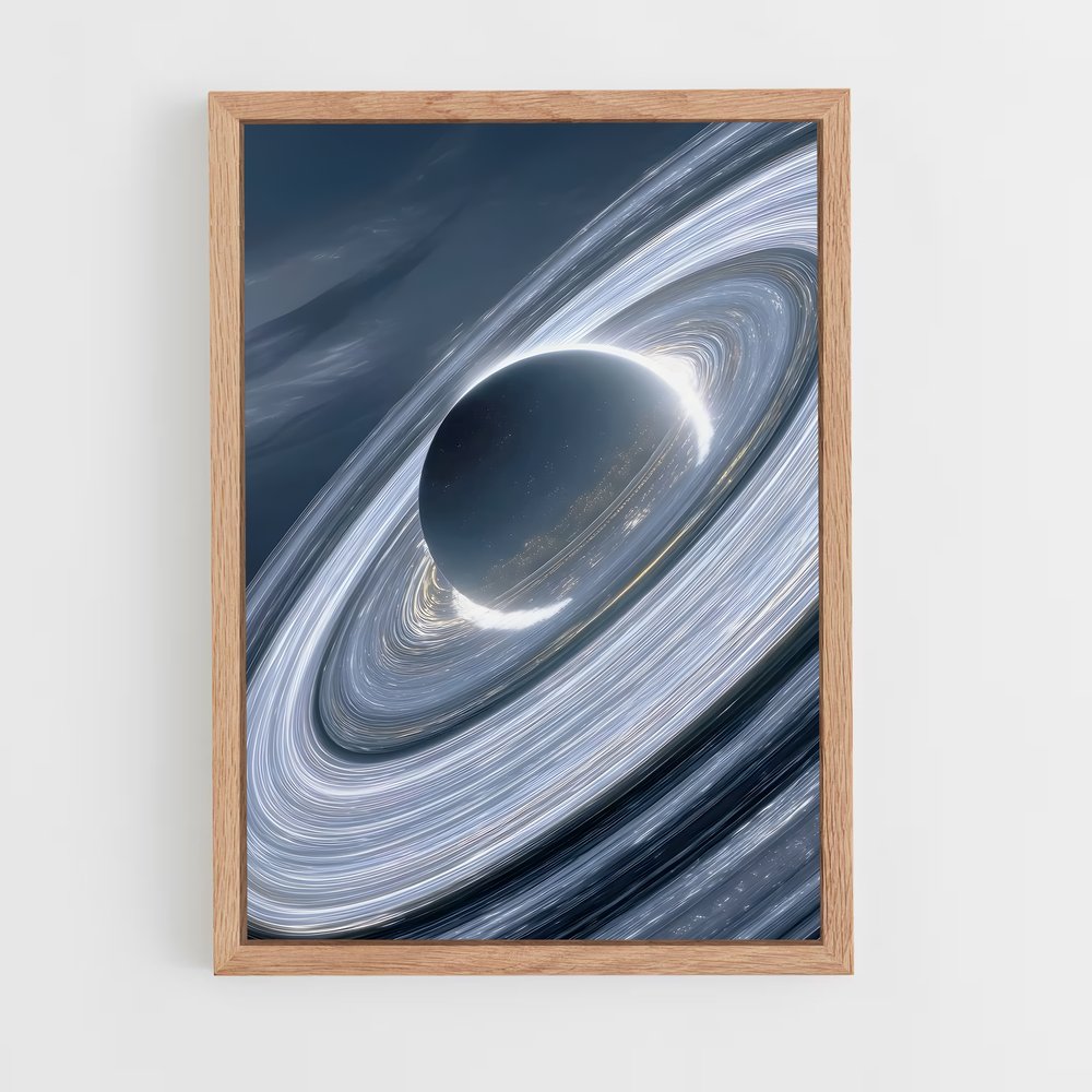 Poster Enigmatique Saturne – affiche Système solaire (vue 4)