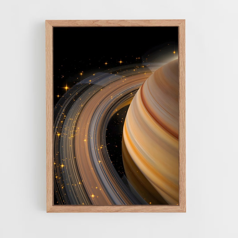Poster Éclat de Saturne – affiche Système solaire (vue 4)