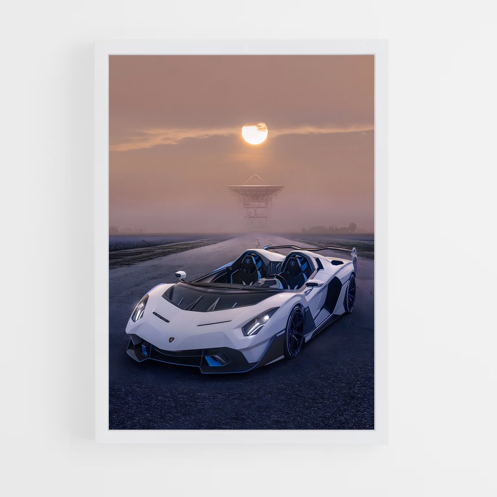 Poster magie routes – affiche Lamborghini (vue 3)