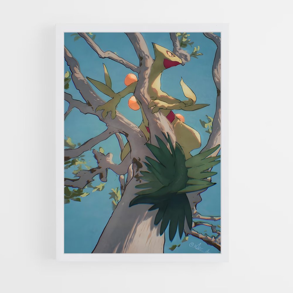 Poster Sceptile en Haut de l'Arbre – affiche Pokemon (vue 3)