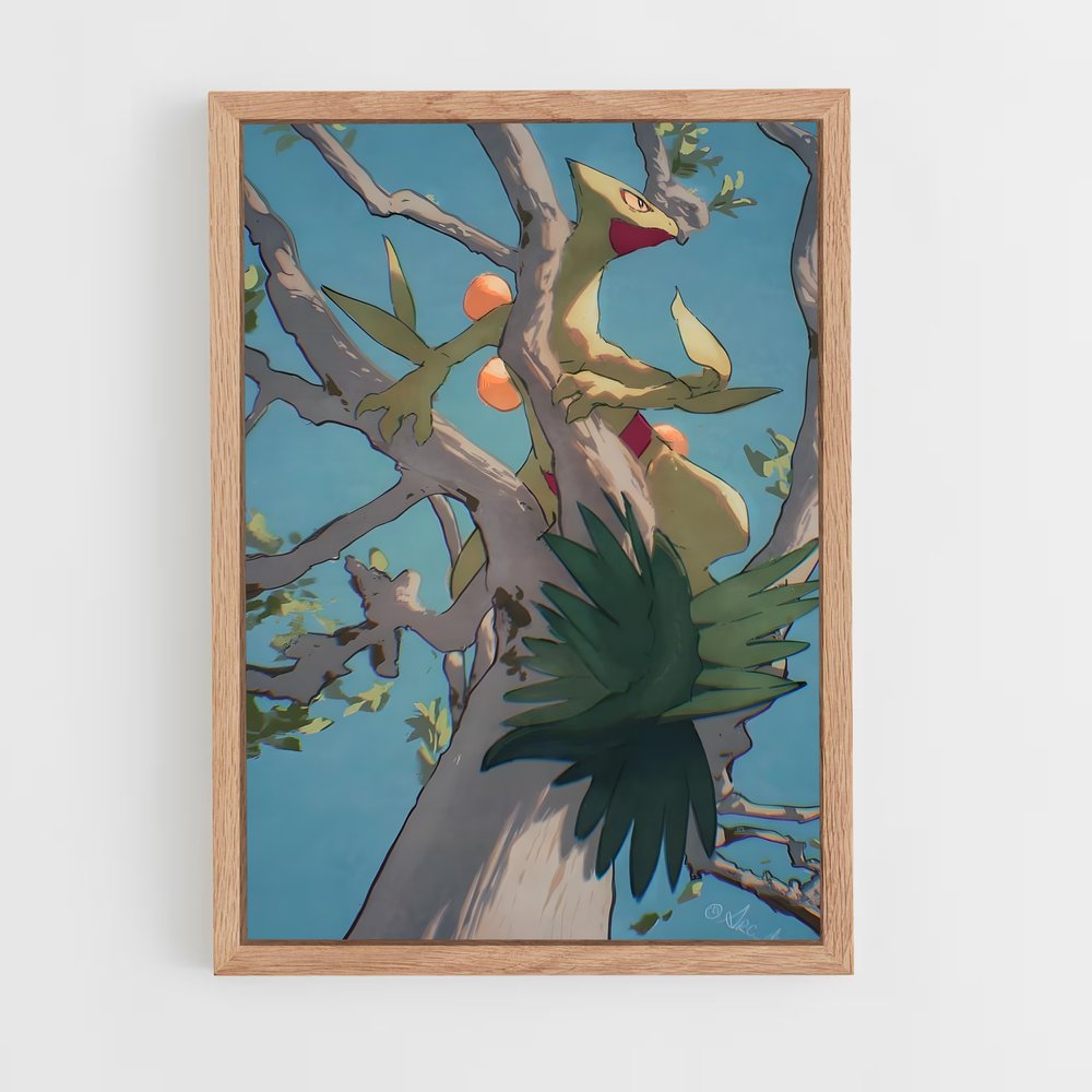 Poster Sceptile en Haut de l'Arbre – affiche Pokemon (vue 4)
