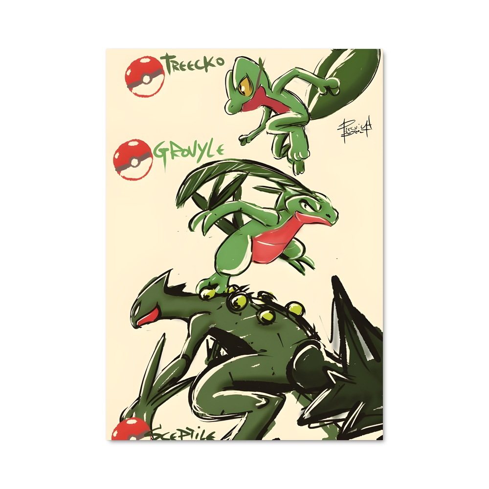 Poster L'Œil de Sceptile – affiche Pokemon