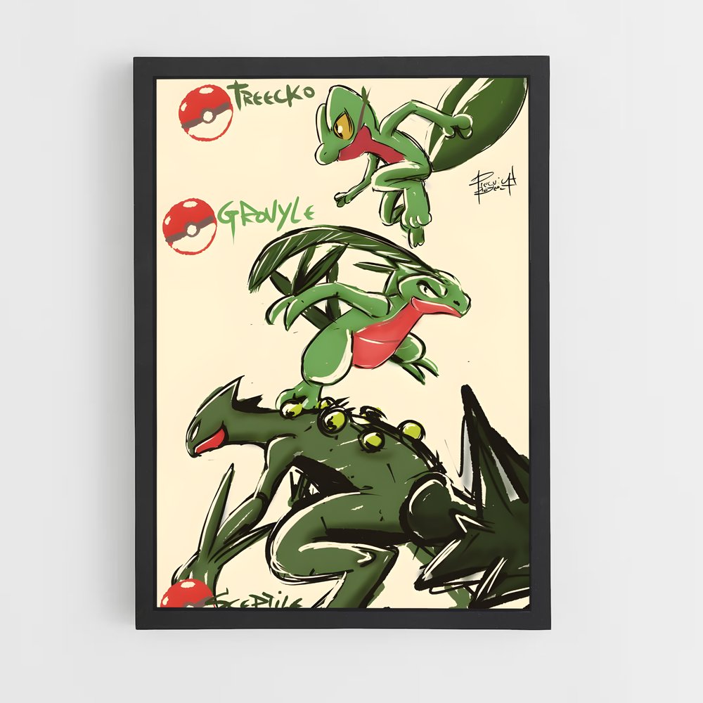 Poster L'Œil de Sceptile – affiche Pokemon (vue 2)