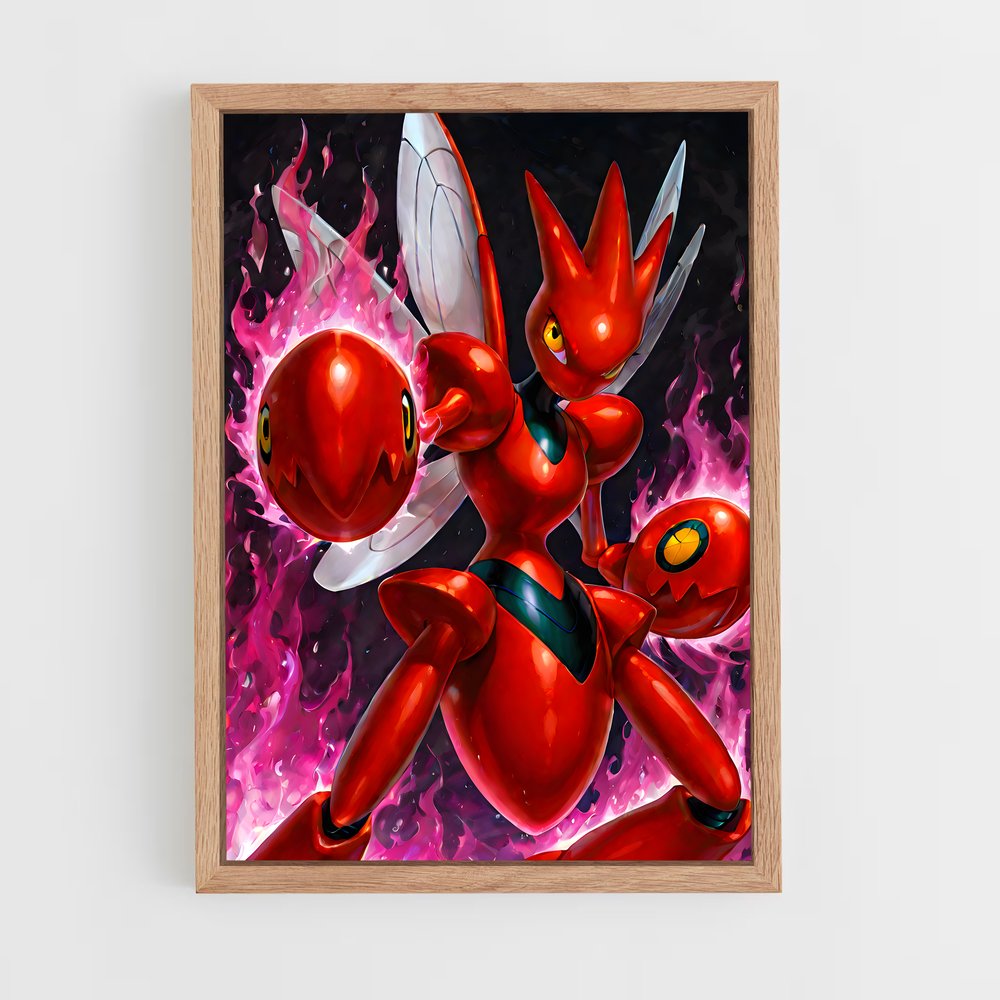Poster Scizor : L'Étreinte Écarlate – affiche Pokemon (vue 4)