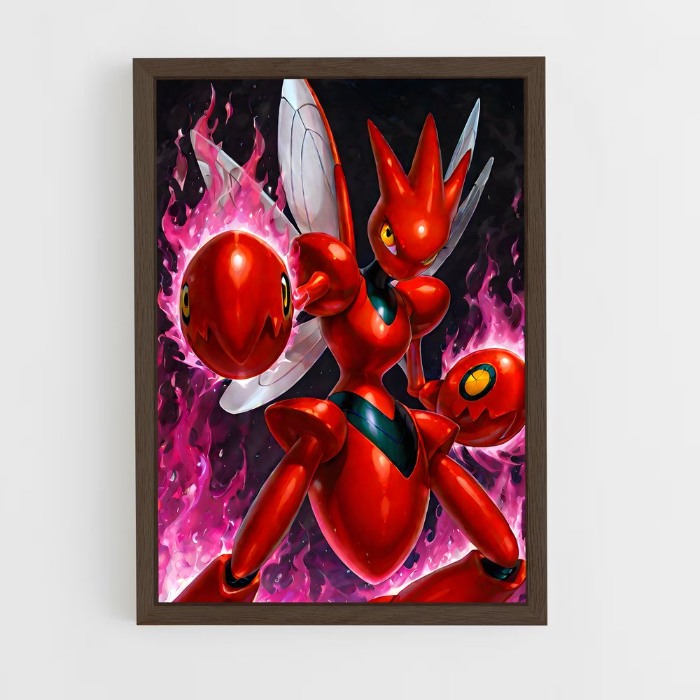 Poster Scizor : L'Étreinte Écarlate – affiche Pokemon (vue 5)