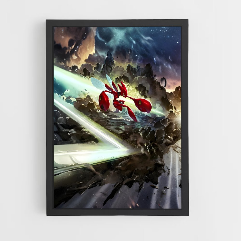 Poster Scizor galactique – affiche Pokemon (vue 2)