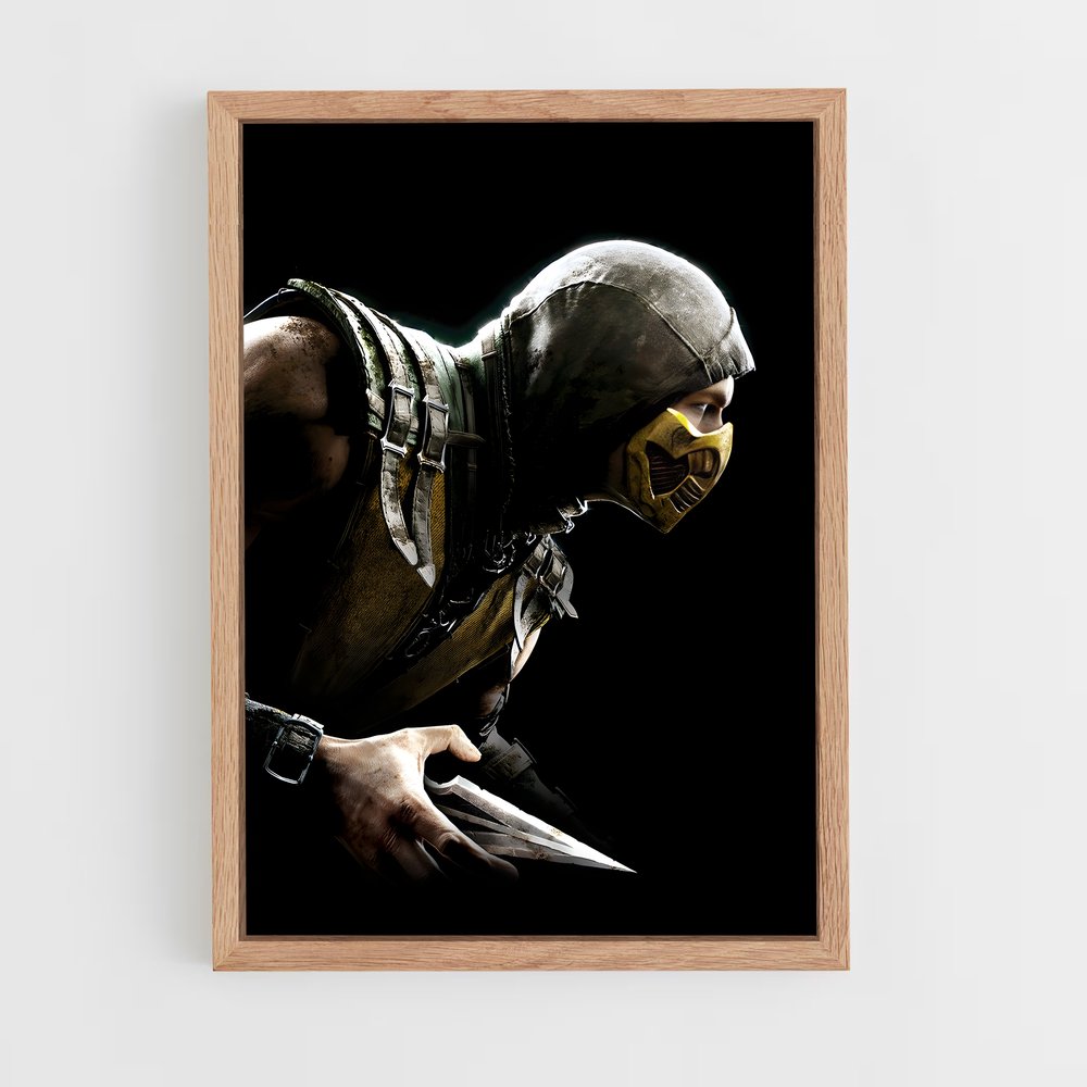 Poster Masque de Scorpion – affiche Mortal kombat (vue 4)