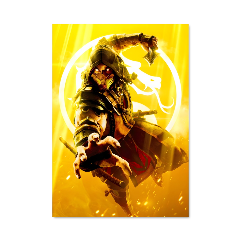 Poster Le Guerrier Jaune – affiche Mortal kombat