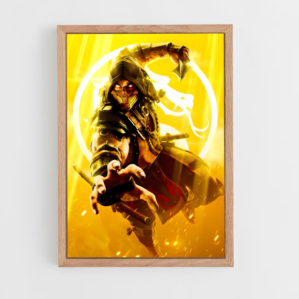 Poster Le Guerrier Jaune – affiche Mortal kombat (vue 4)
