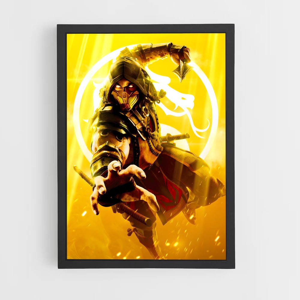 Poster Le Guerrier Jaune – affiche Mortal kombat (vue 2)