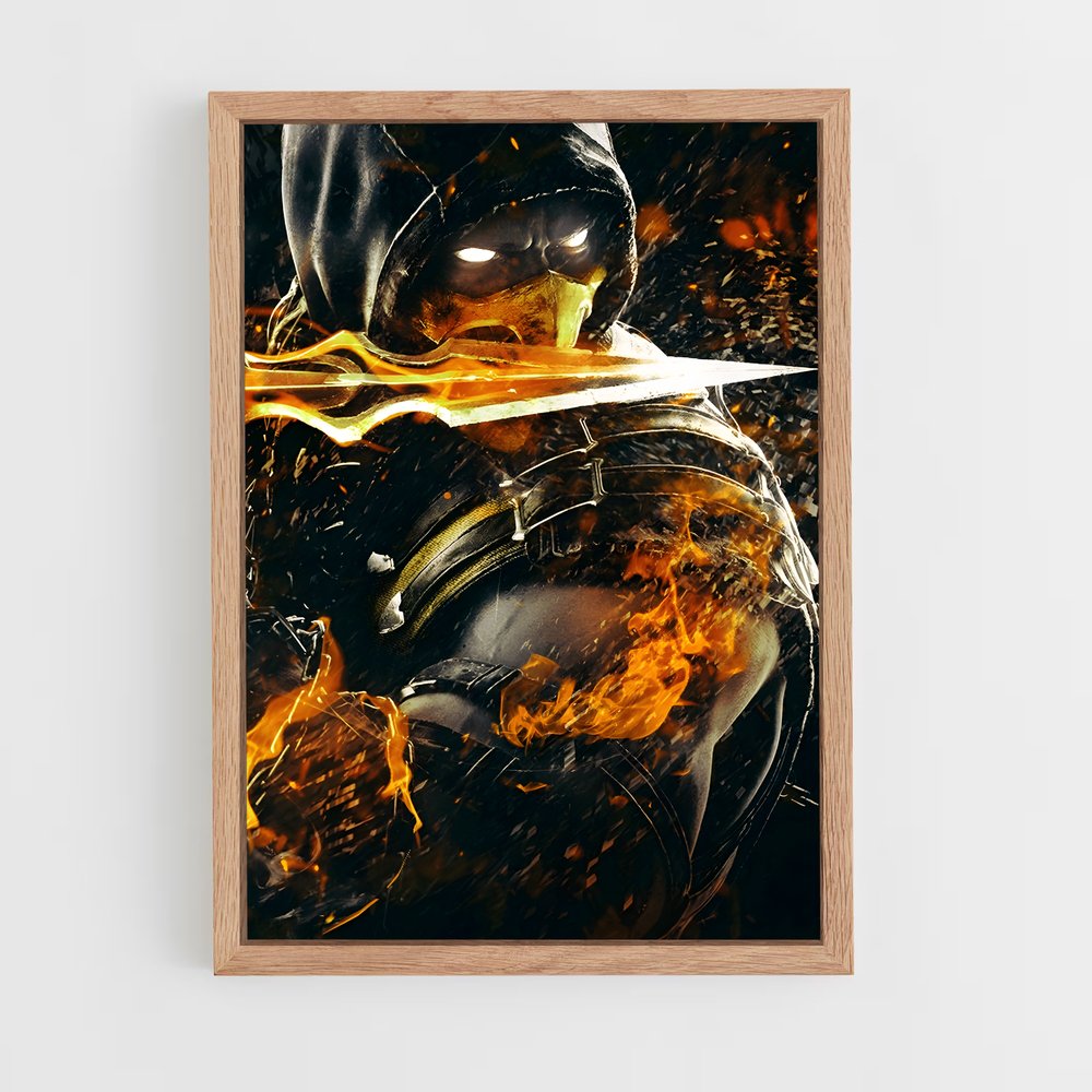 Poster Scorpion Flamboyant – affiche Mortal kombat (vue 4)