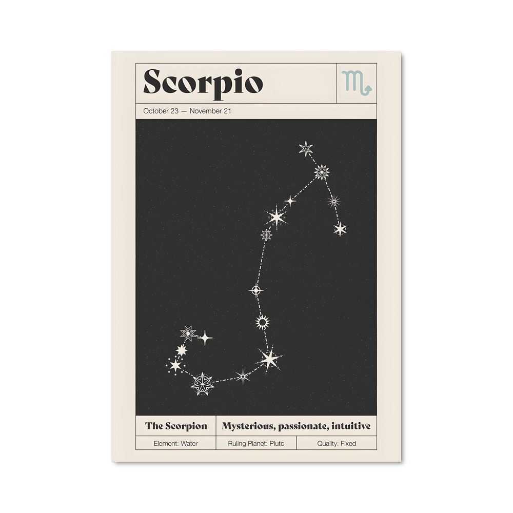 Poster Étoile Scorpion – affiche Constellations