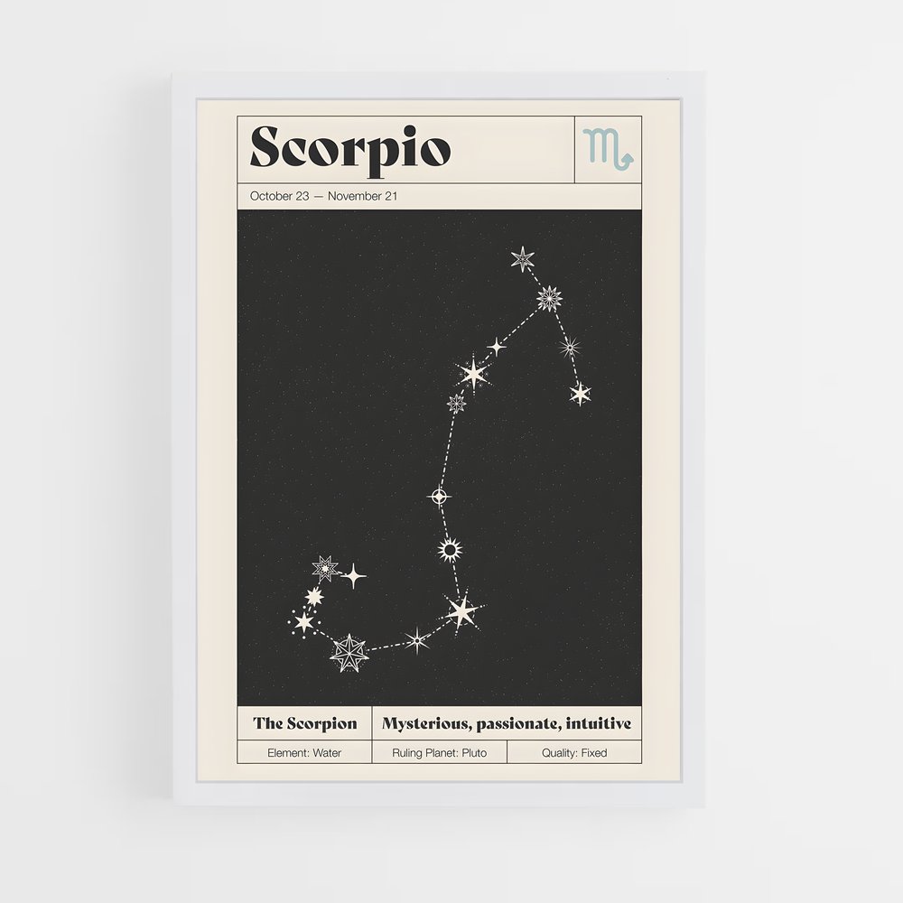 Poster Étoile Scorpion – affiche Constellations (vue 3)