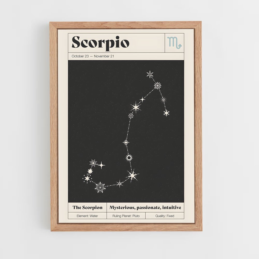 Poster Étoile Scorpion – affiche Constellations (vue 4)