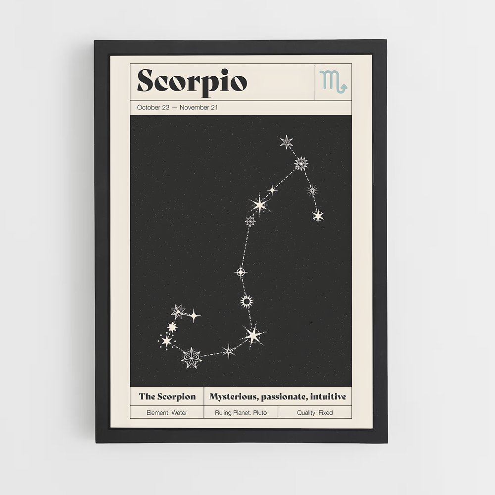 Poster Étoile Scorpion – affiche Constellations (vue 2)