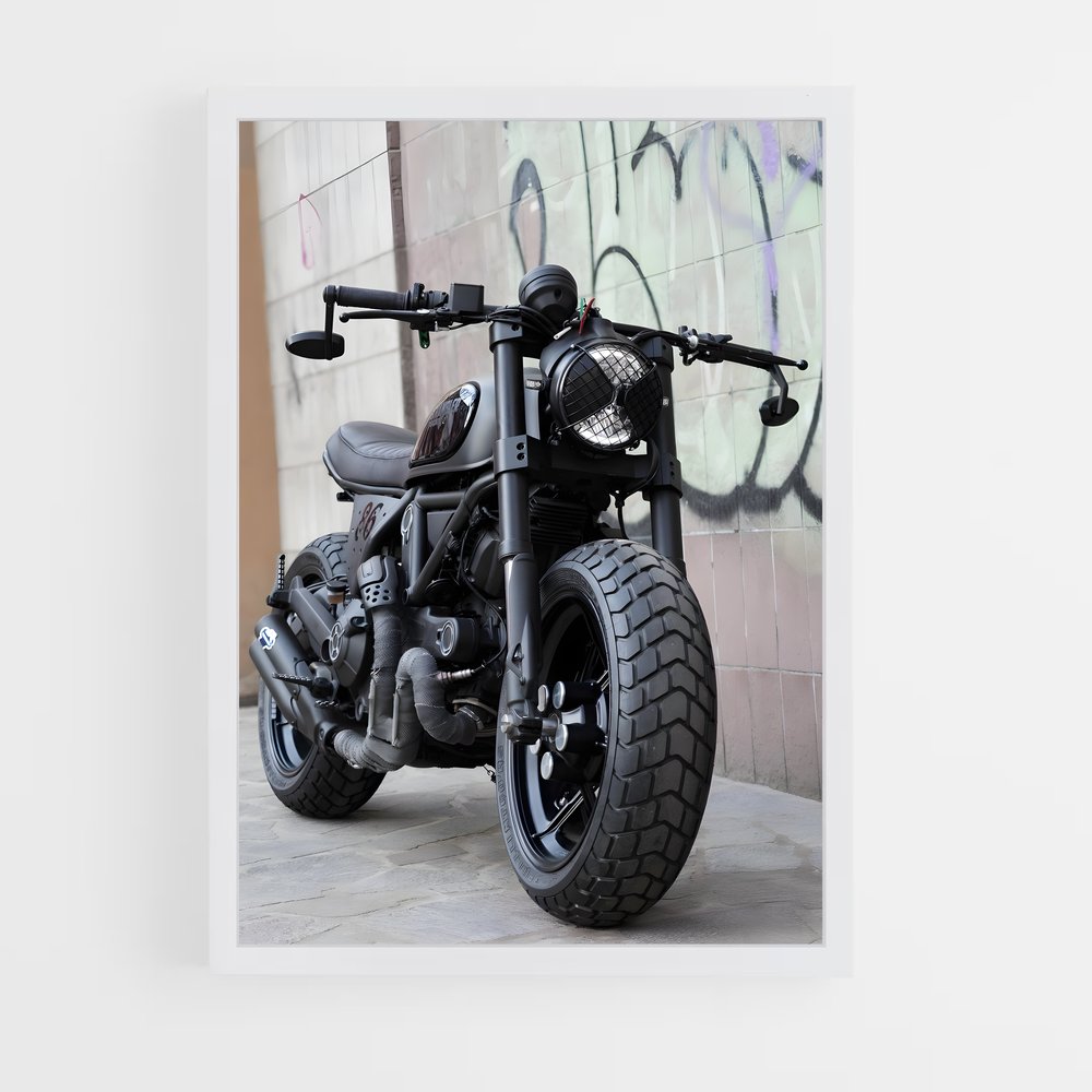 Poster Scrambler vibrant – affiche Ducati (vue 3)