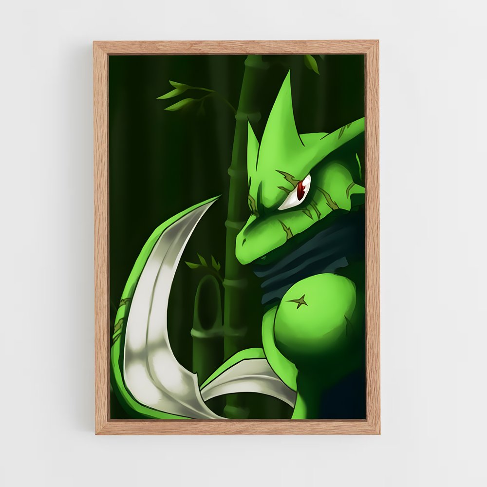 Poster Scyther le Héros Cartoon – affiche Pokemon (vue 4)