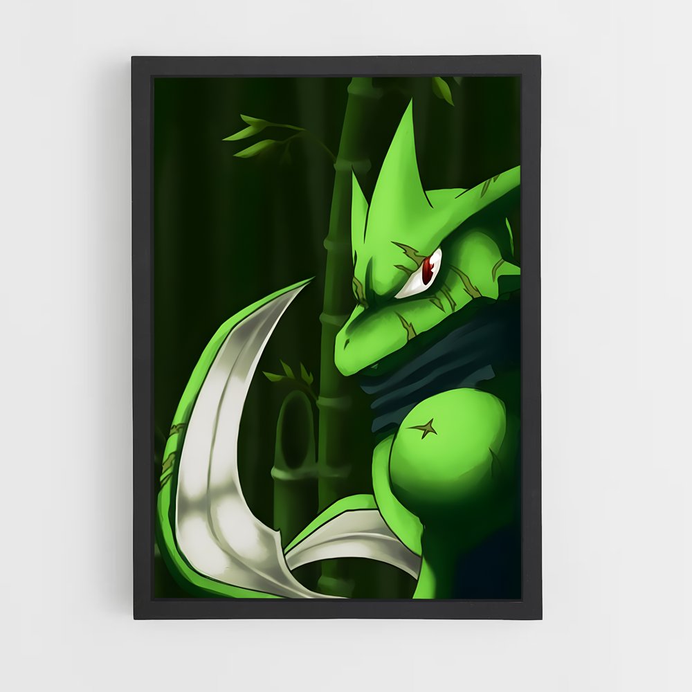 Poster Scyther le Héros Cartoon – affiche Pokemon (vue 2)