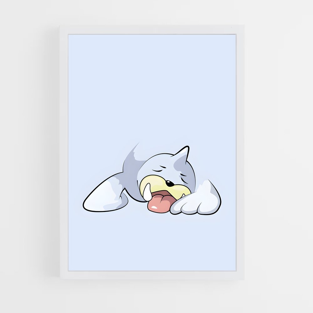 Poster Chat Paresseux – affiche Pokemon (vue 3)