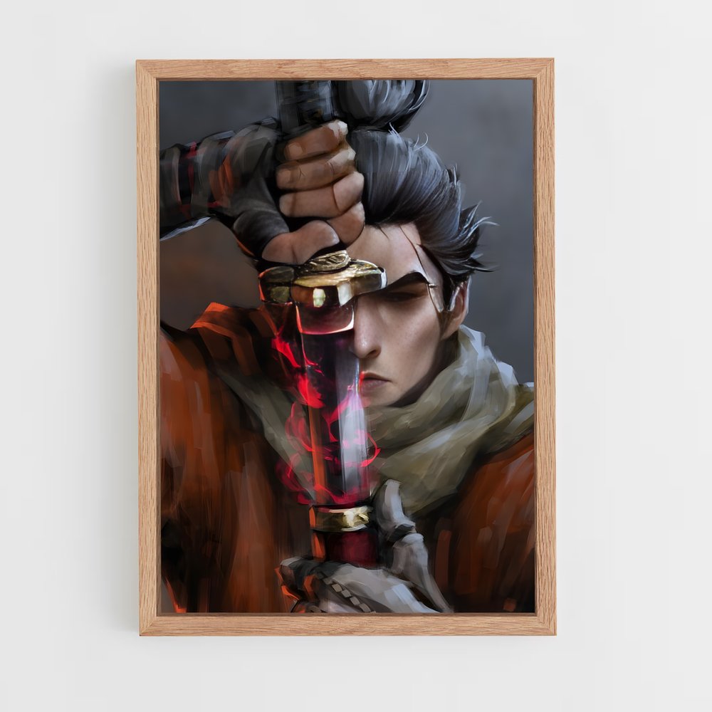 Poster Sekiro guerrier (vue 4)